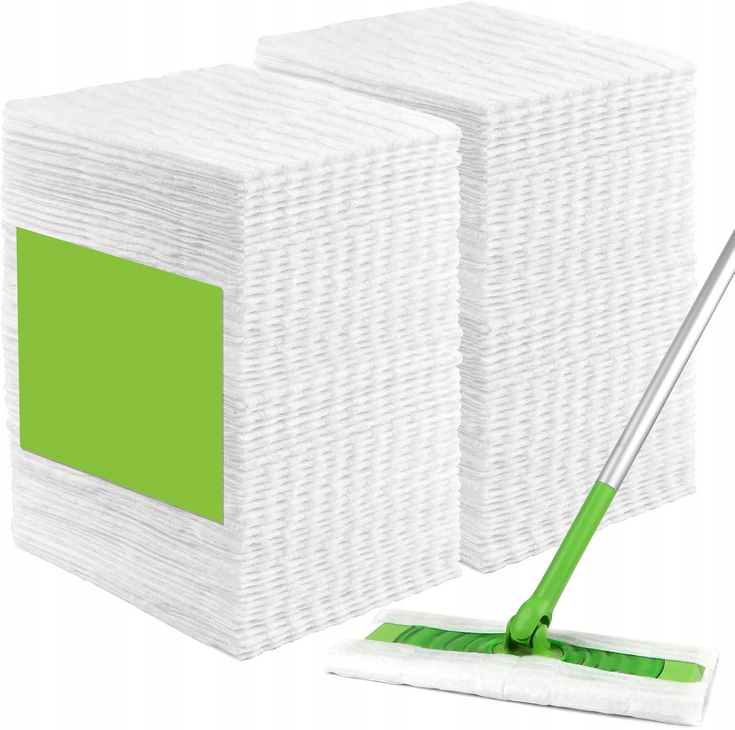 160 Jednorázových Mopovacích Utěrek, Bílé, Univerzální, Pro Všechny Podlahy