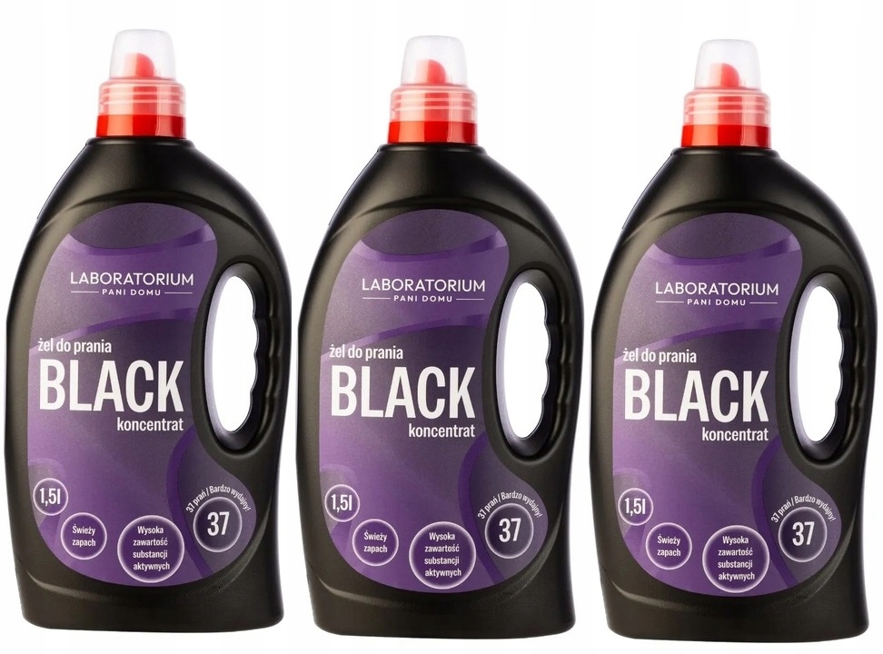 Levně 3 x Účinný gel na praní Black 1,5 l (37 praní) od Laboratoře paní domu