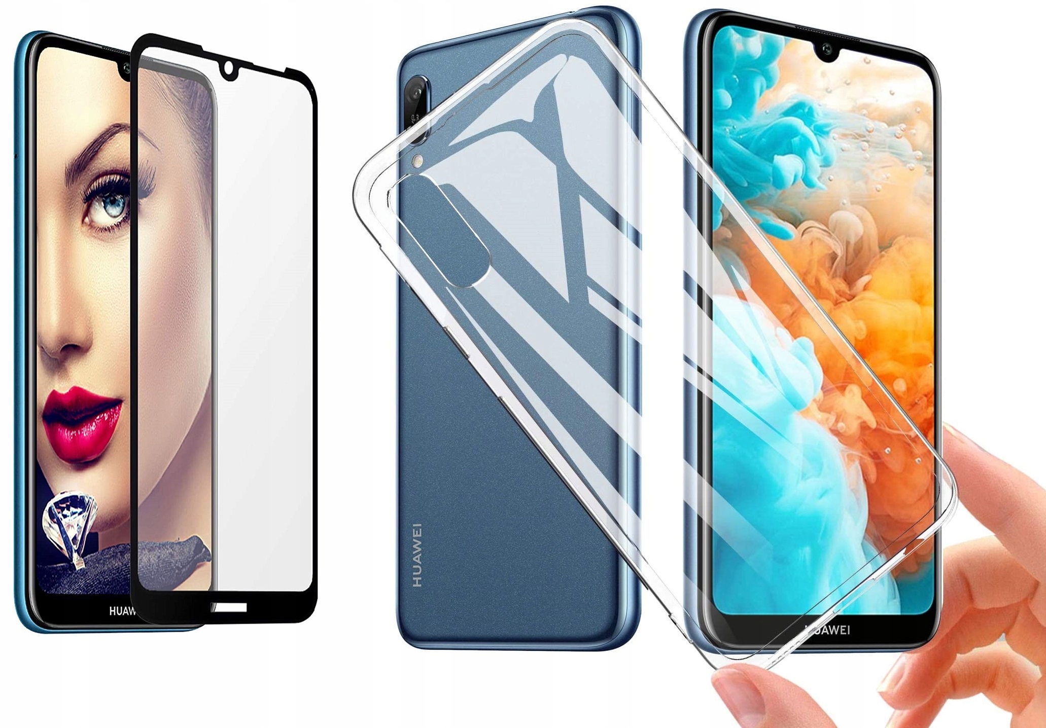 

Etui Slim Clear + Szkło Premium Do Huawei Y6s