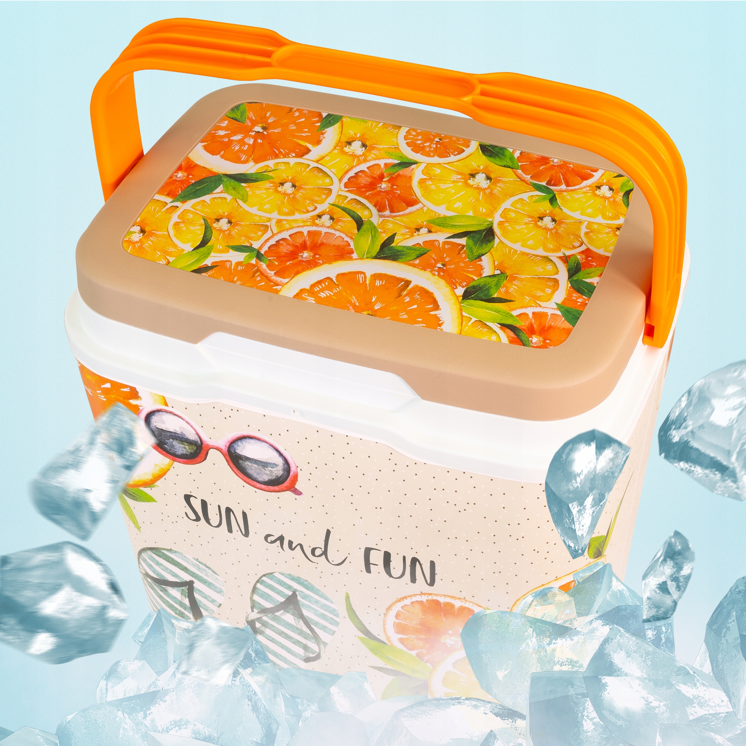 STYLOWA LODÓWKA TURYSTYCZNA PASYWNA 30L IDEALNA NA LATO CHŁODZENIE TURBO XL Głębokość produktu 27 cm