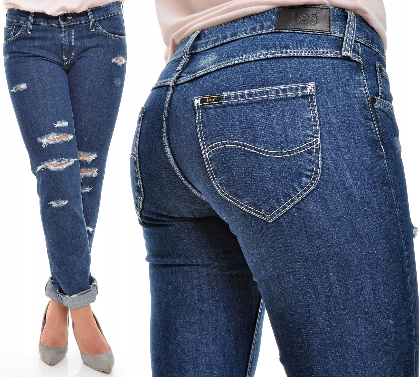 

Lee spodnie Blue slim Low waist jeans Jade W28 L33