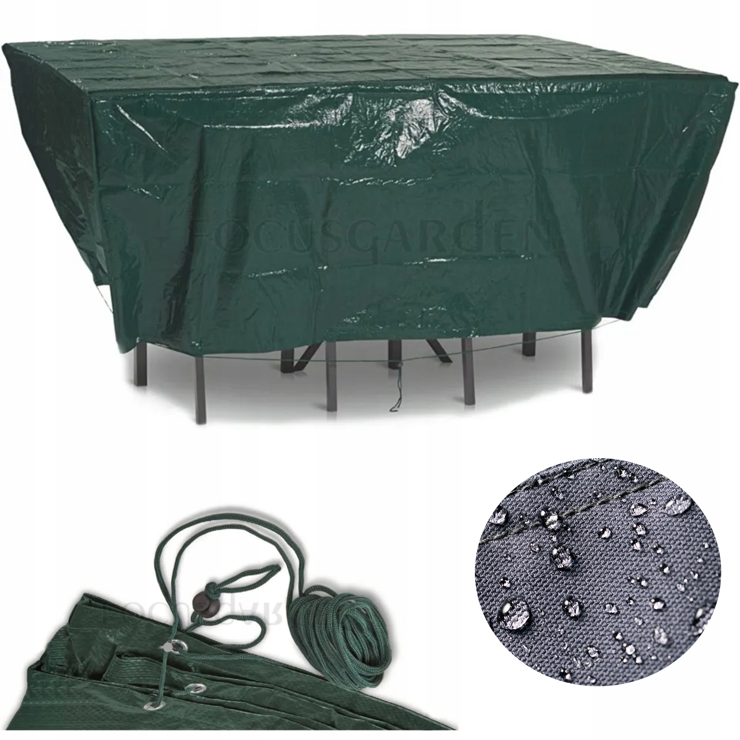 Wodoodporny Pokrowiec na Meble Ogrodowe 280x230x80 cm Wytrzymały