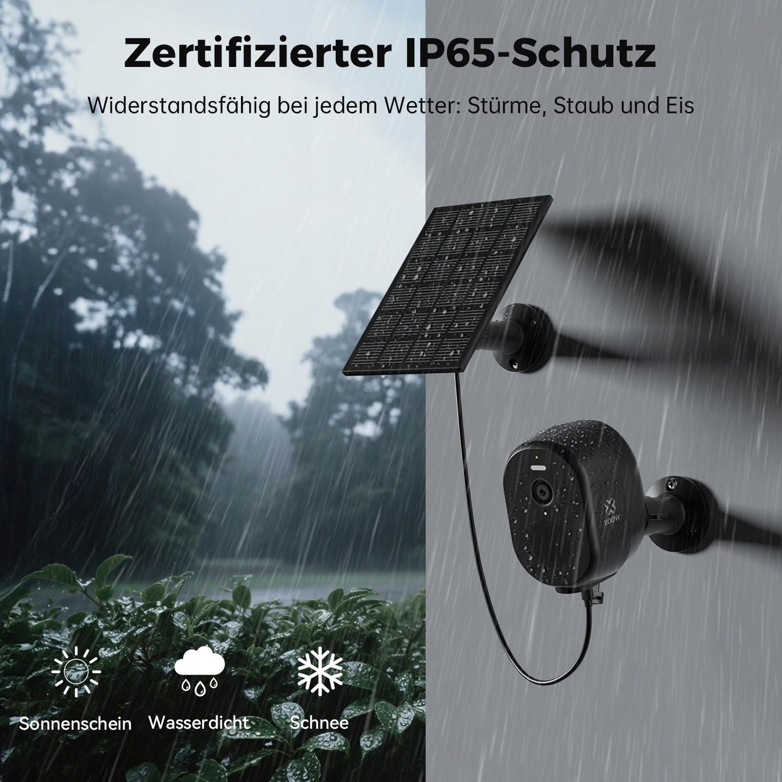 WOOX Kamera Zewnętrzna Solar 4MP WLAN Bezprzewodowa IP65 Nocna Wizja — miniatura 6