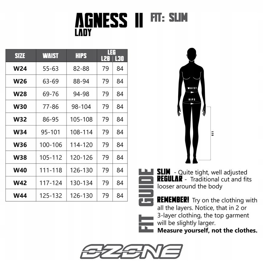 SPODNIE JEANS OZONE AGNESS II LADY BLUE W24L28 Cechy dodatkowe ochraniacze