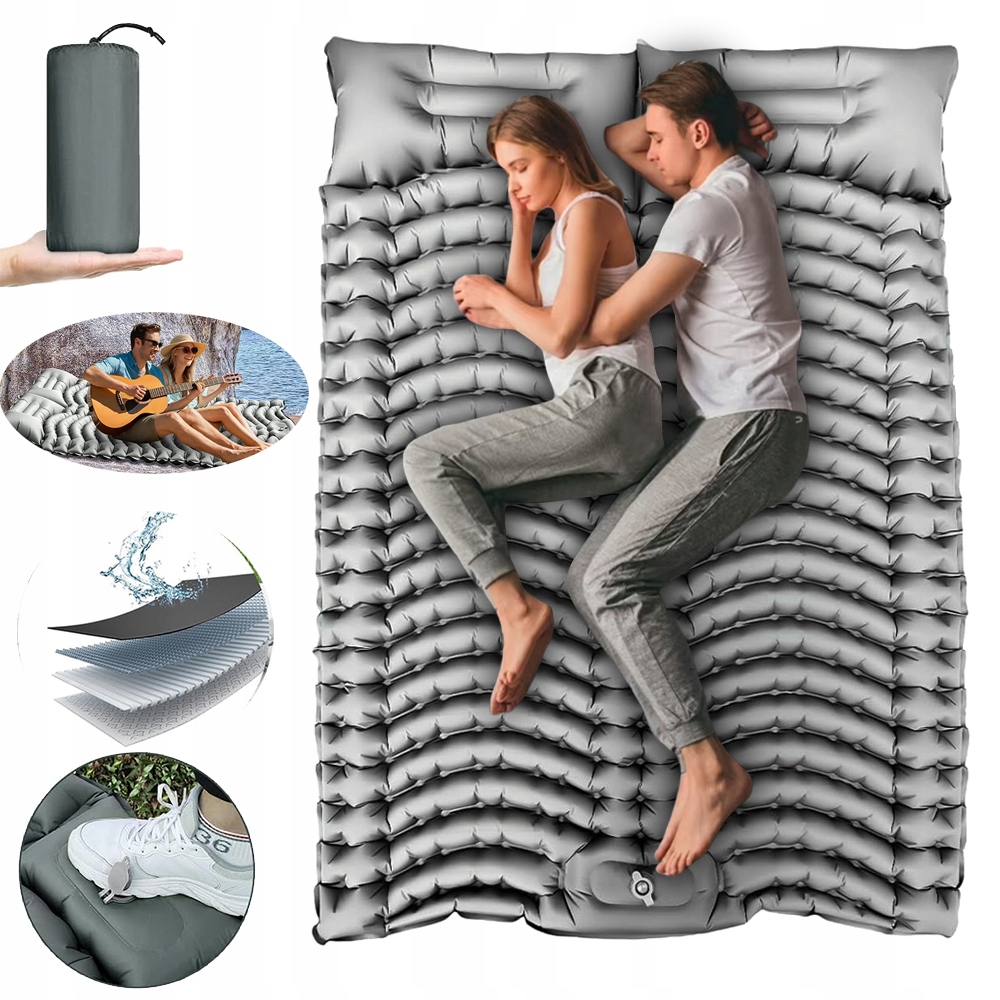 Matrace Kempingová Dvojitá Nafukovací Matrace, Kempingová Podložka Na Spaní