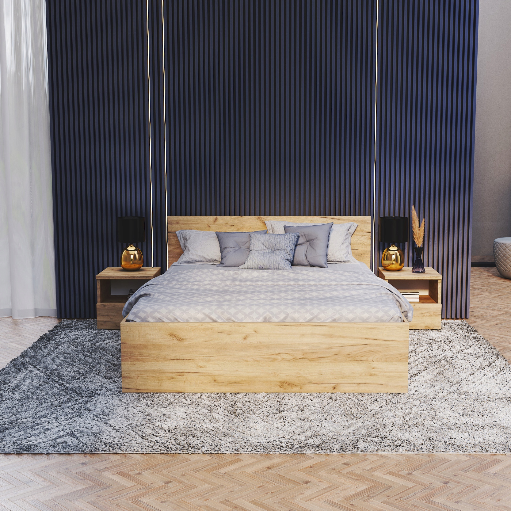 

Łóżko 160x200 stelaż materac Panama DM