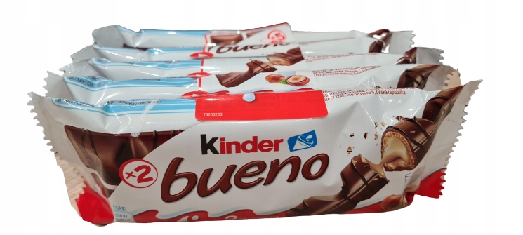 Levně Kinder Bueno Čokoláda Tyčinky 5 kusů x 43 g Neboli Aukce 30 Kusů Bueno