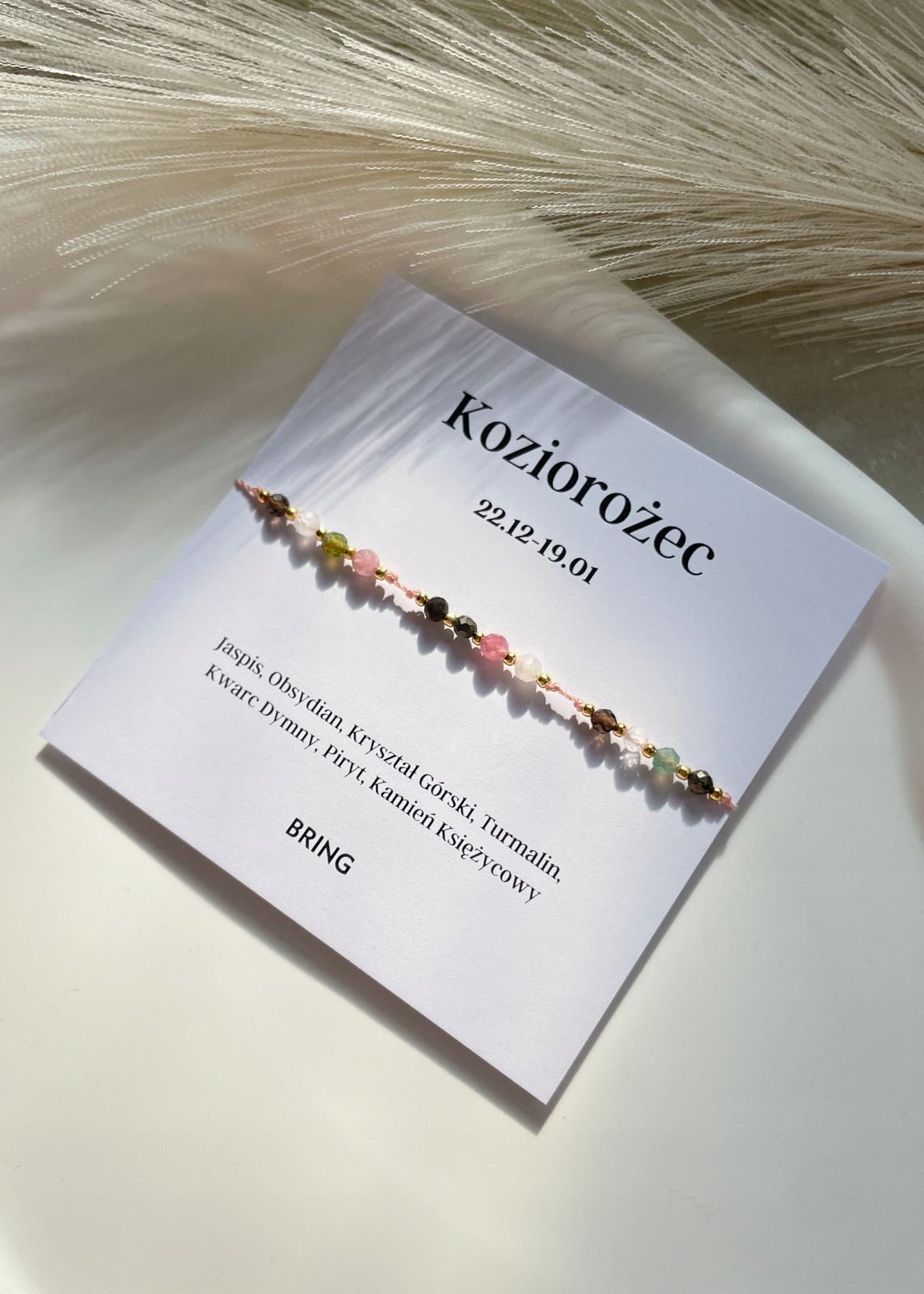 Pozlacený náramek znamení zvěrokruhu Kozoroh