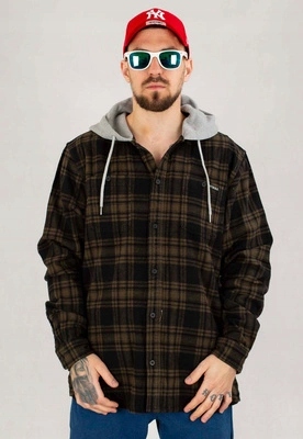 Košile Pit Bull Flanelová Woodson olivová černá