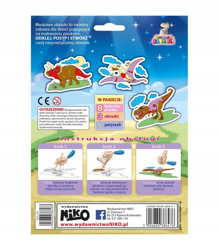 PIASKOWE MALOWANKI OBRAZKI KOLOROWY PIASEK Certyfikaty, opinie, atesty CE