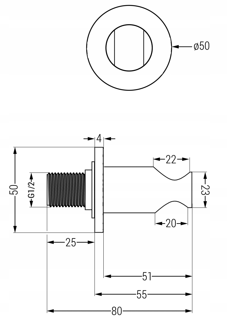 MEXEN KAI UCHWYT PRYSZNICOWY MOSIĄDZ CHROM Linia Kai