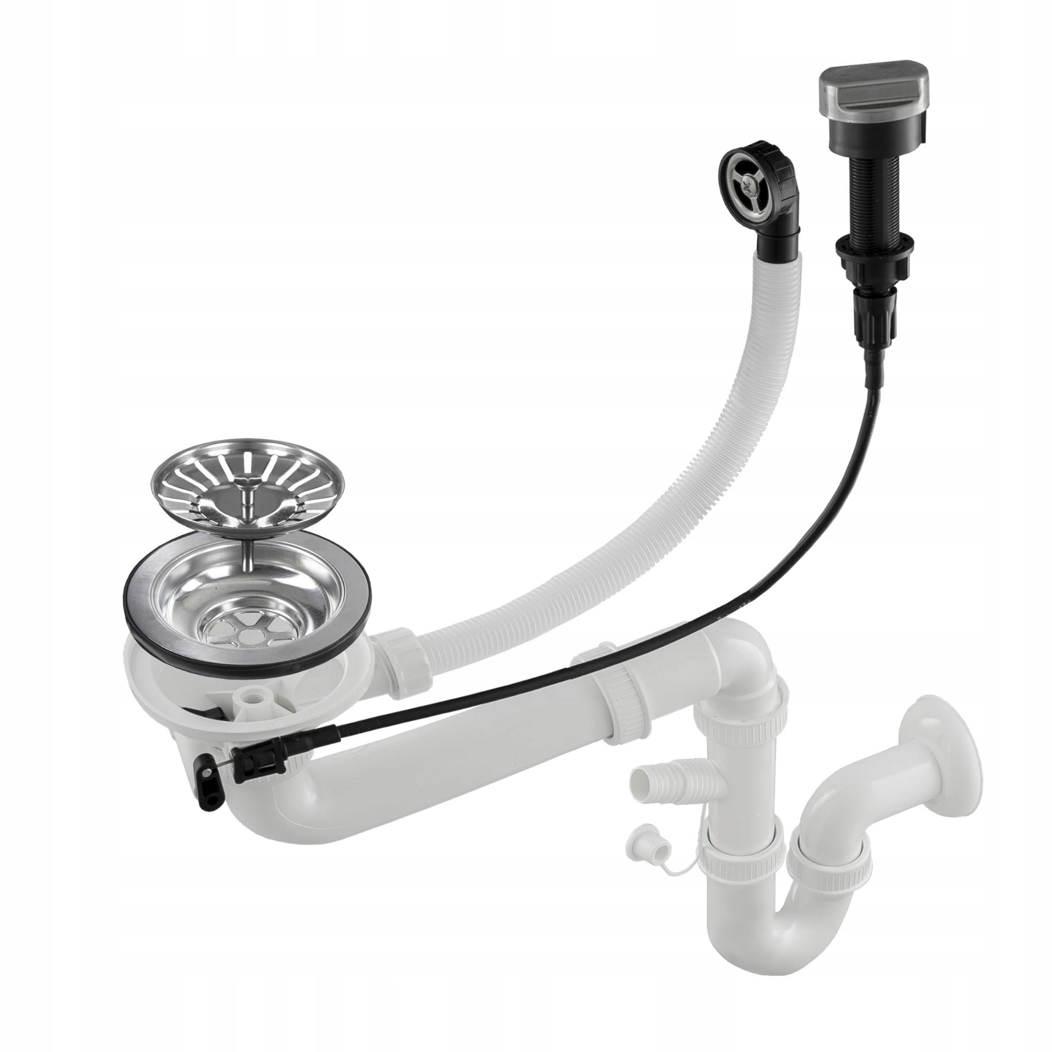 Syfon jednokomorowy zlewozmywakowy automat chrom Stan opakowania oryginalne