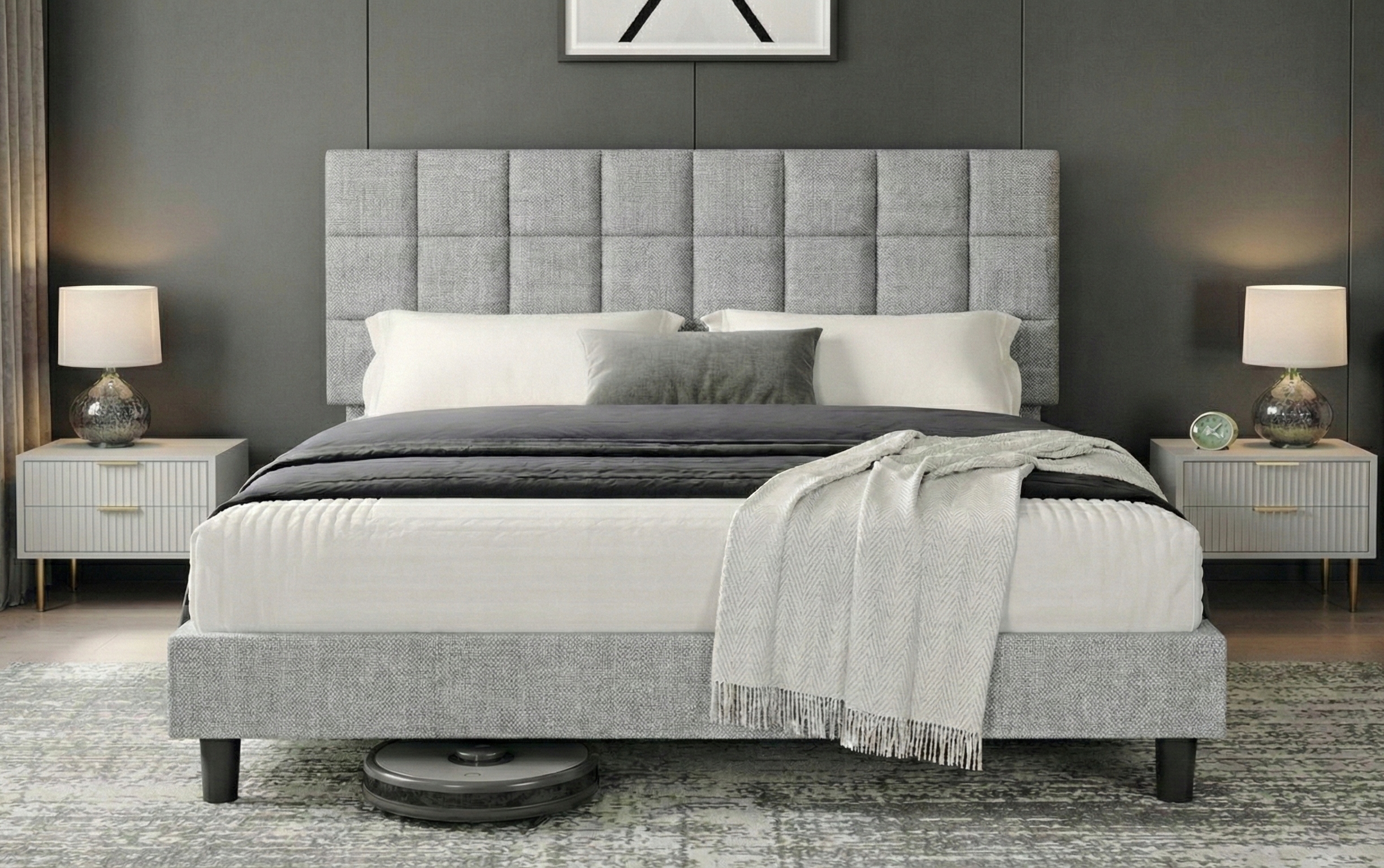 FURNIFY-Calounena-postel-NORDVIK-140200-s-operadlem-hlavy-Svetle-seda