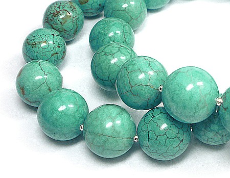 Howlit krásný stříbrný náhrdelník