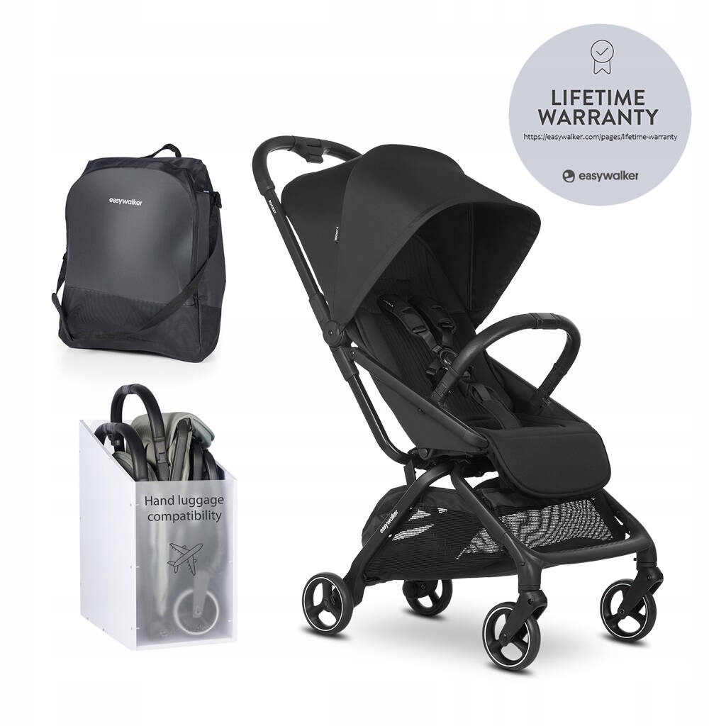 Easywalker Wózek spacerowy Rockey S Pure Black