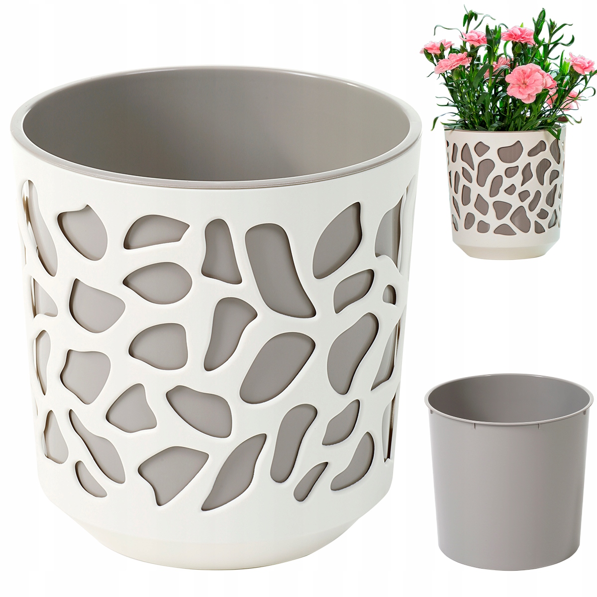 DONICZKA DONICA + WKŁAD OGRODOWA DOMOWA 19,5cm