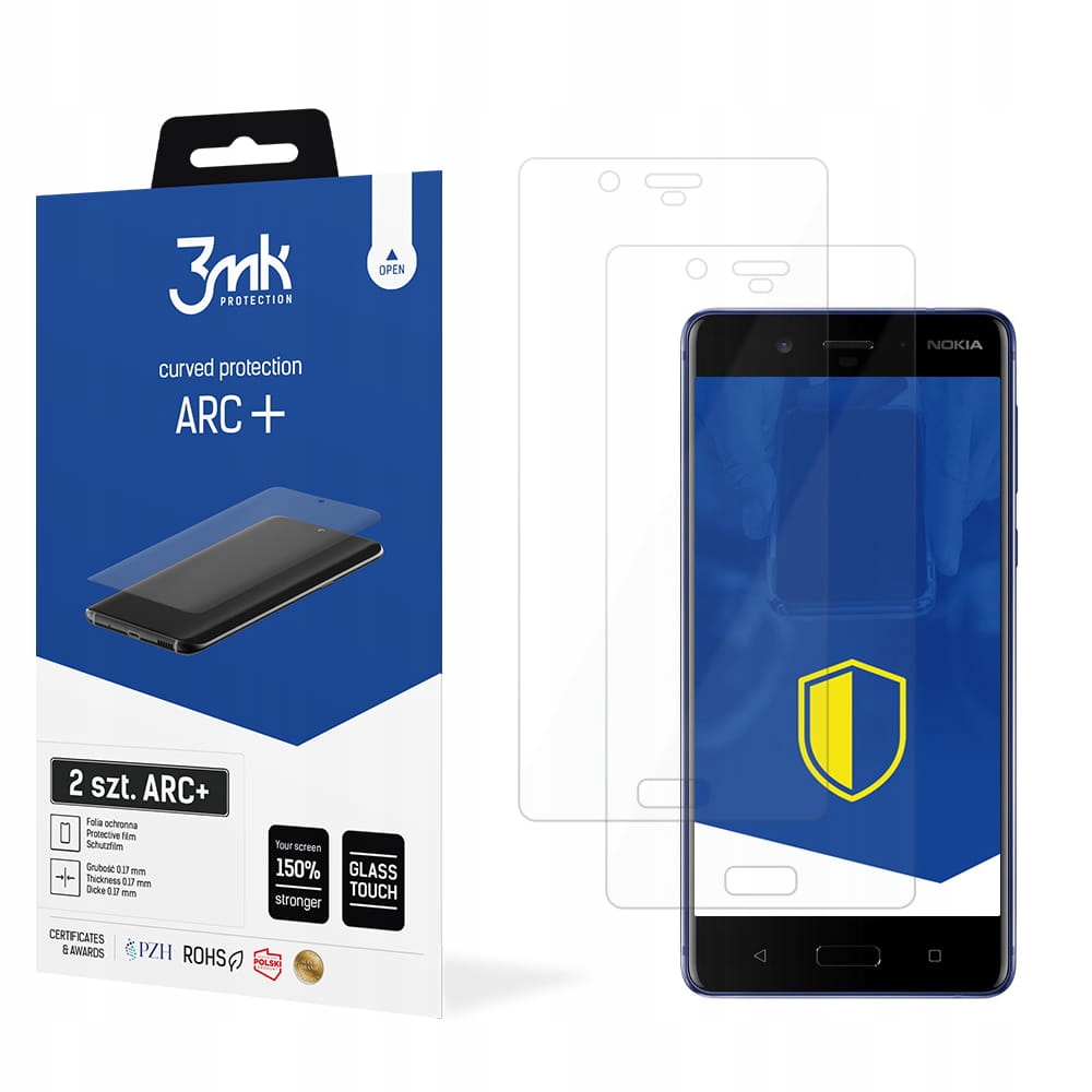 

2szt 3mk Arc+ Folia Ochronna na przód do Nokia 8