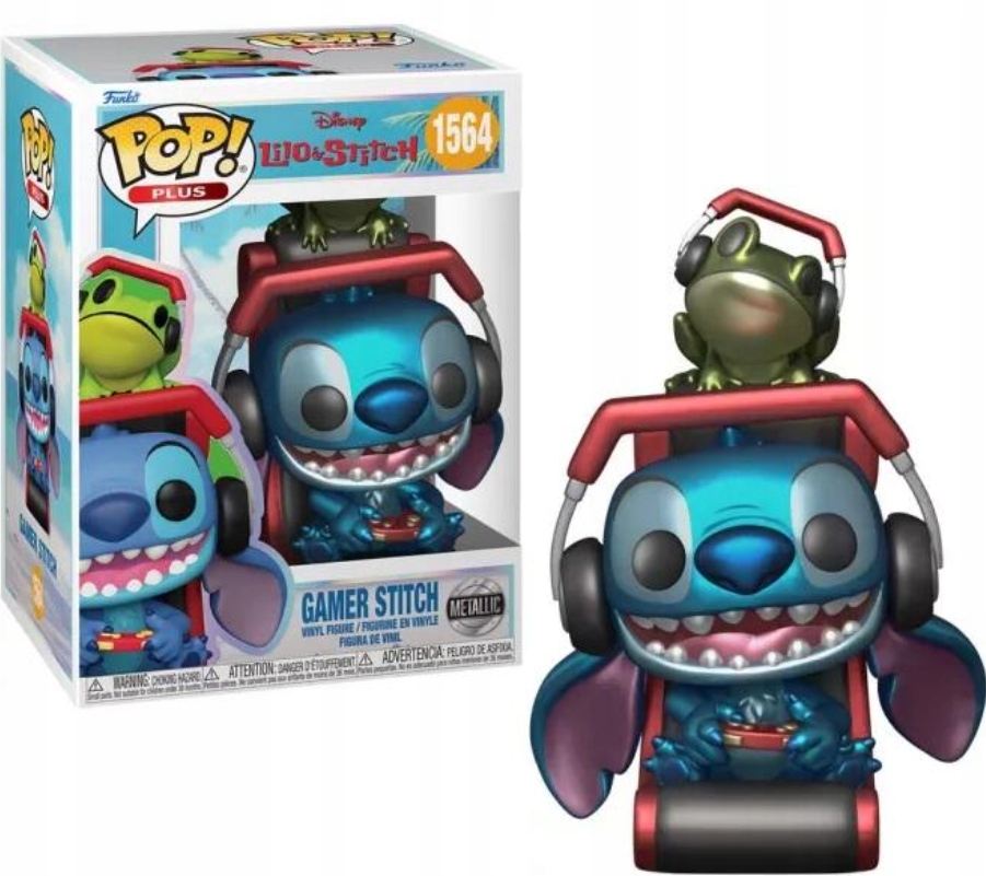 Funko Pop! Lilo & Stitch Plus 1564 Gamer Stitch (Metalický)