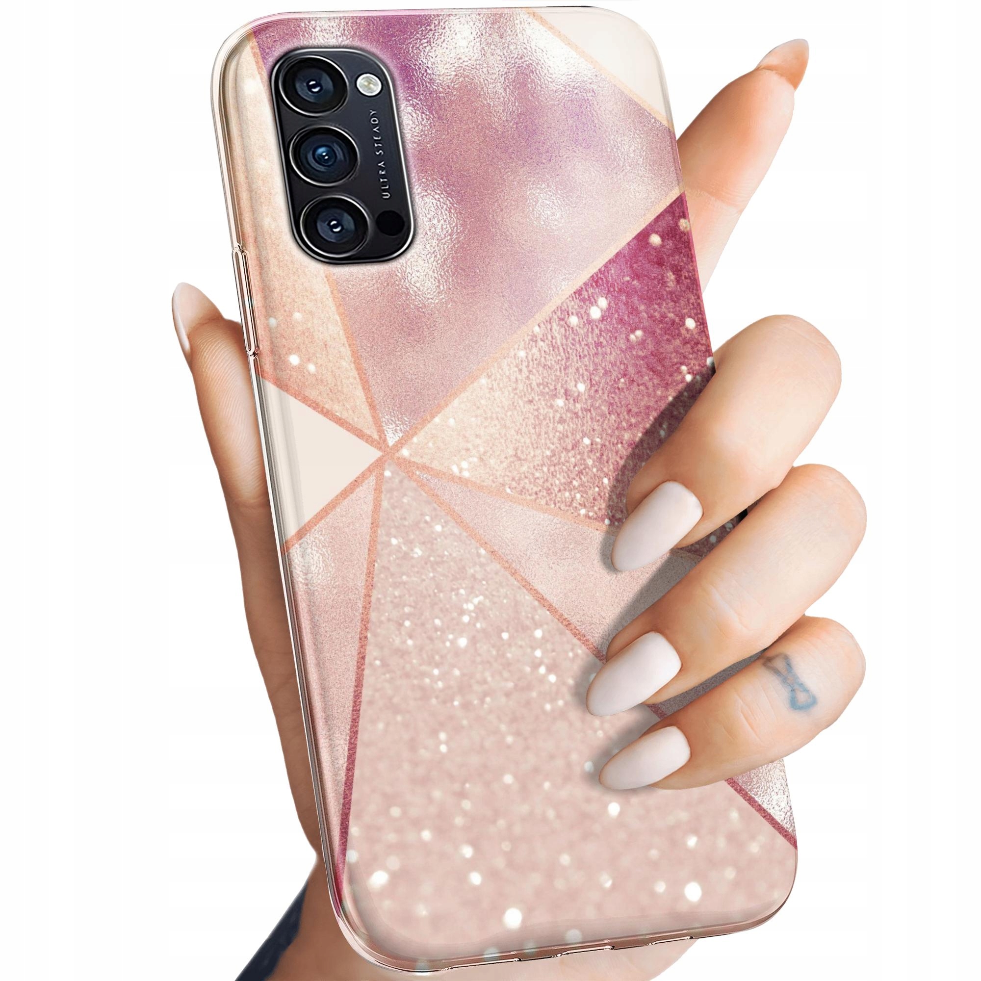 

Etui do Oppo Reno 4 Pro 5G Różowe złoto