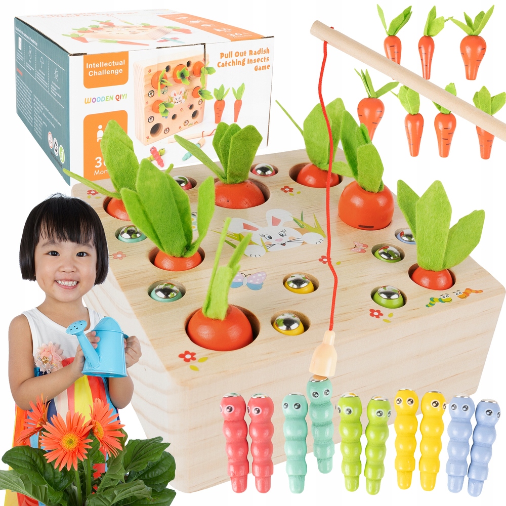 

Gra Zręcznościowa Drewniana dopasuj marchewkę