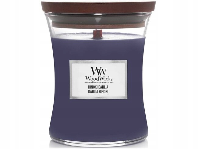 WoodWick střední svíčka Hinoki Dahlia 275 g