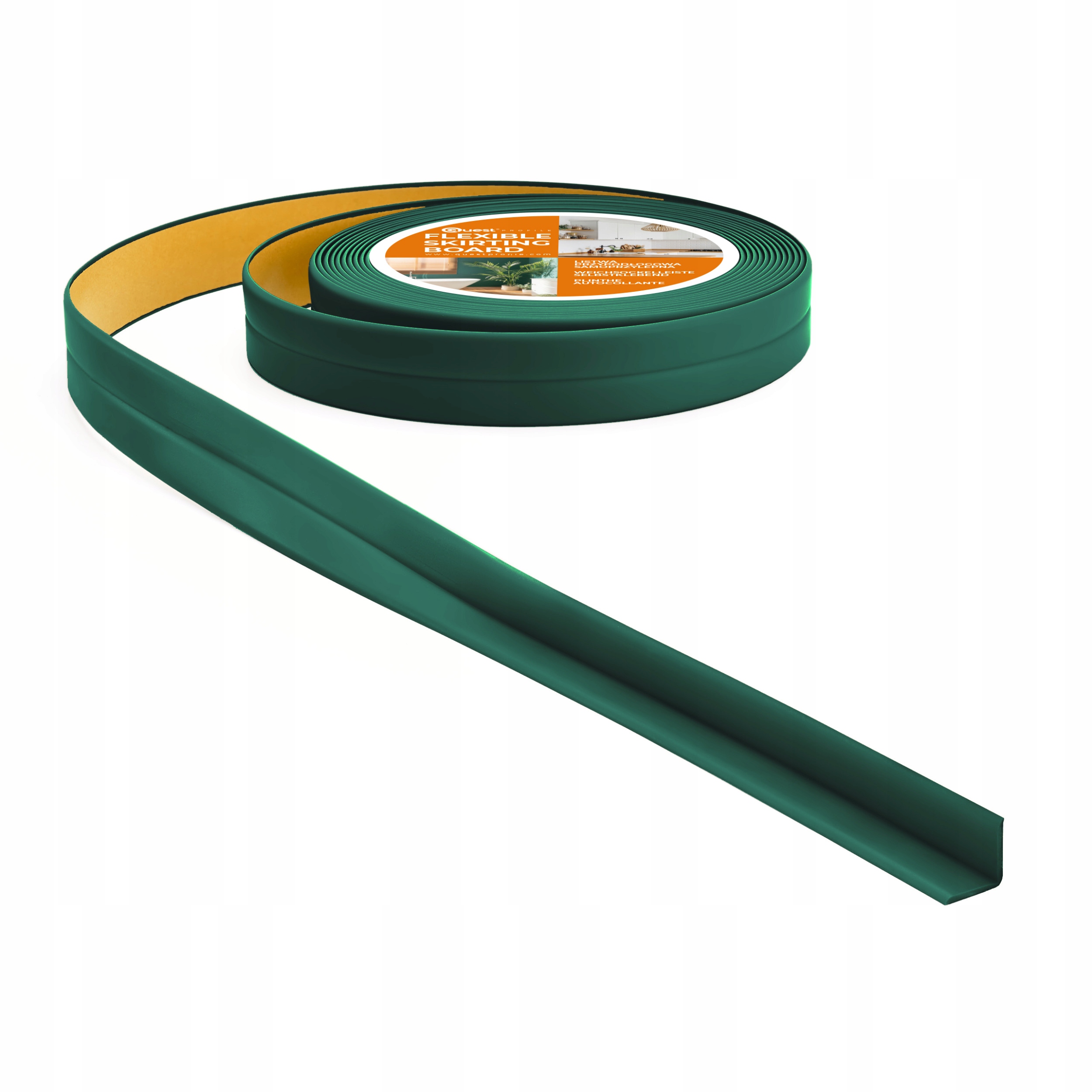 Pvc samolepiaca dokončovacia lišta Pvc 10/10, zelená 5 m