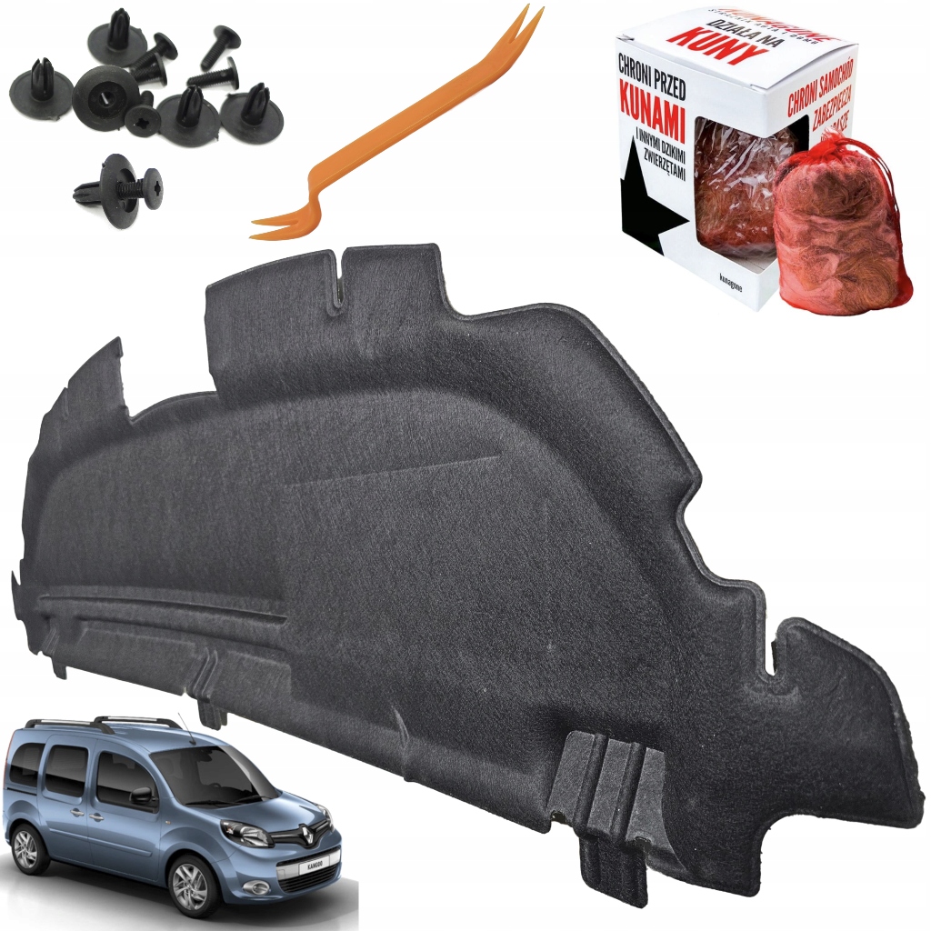 Renault Kangoo 2 Ztlumení Masky Mata polift 13-18 Odpuzovač stahovák