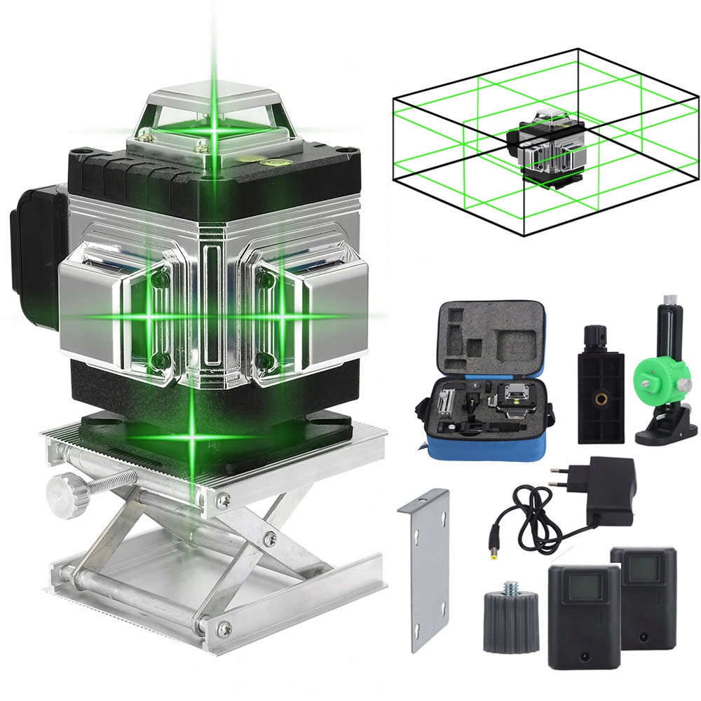 

4D Poziomica Laserowa Krzyżowa 16LINIA 2xAKU+PILOT
