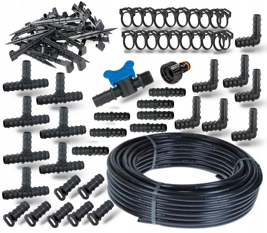 Kapková závlaha 100 m sada XXL 150 příslušenství kapkové zavlažování