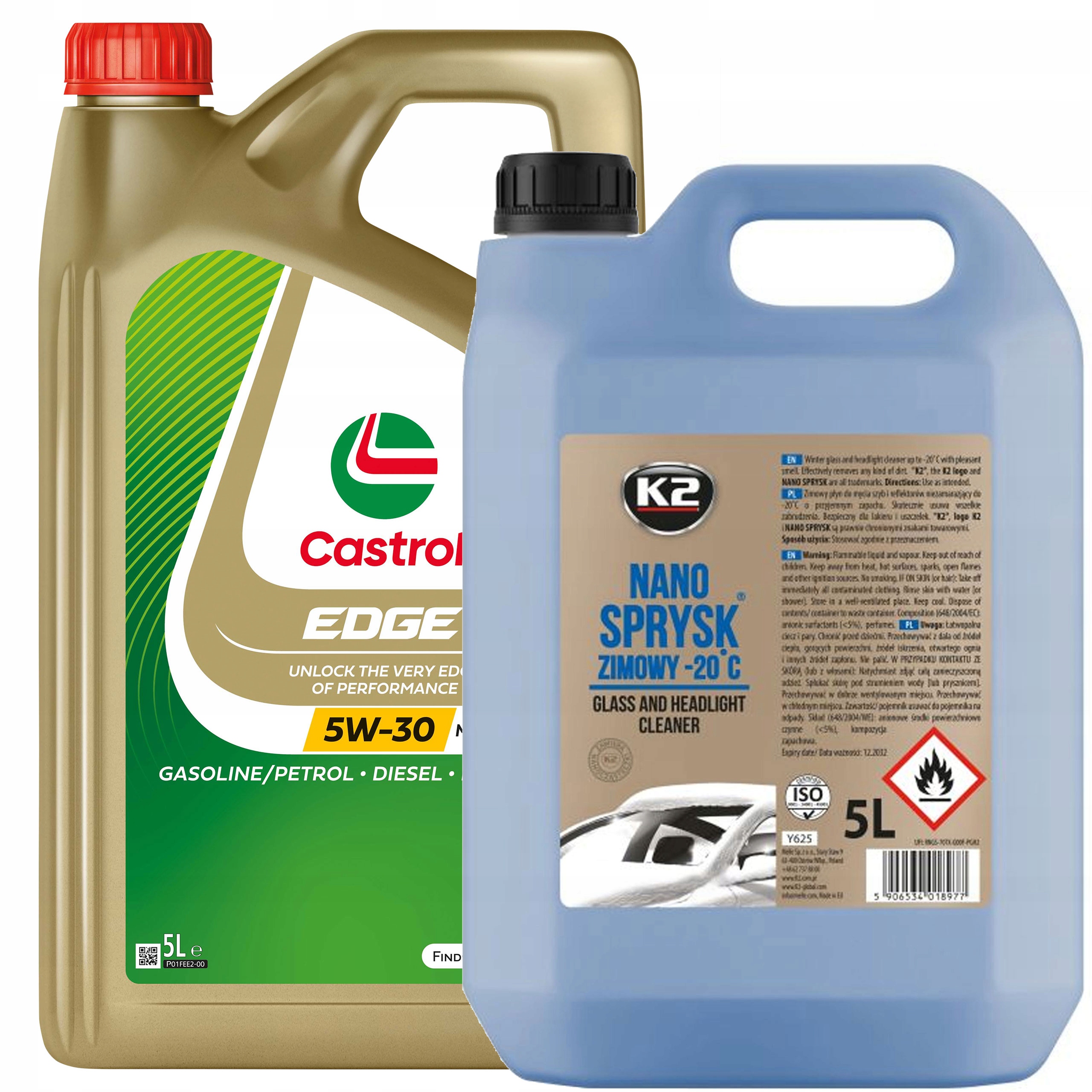 Castrol Edge 5W-30 M 5L Zimní kapalina pro postřikovače K2