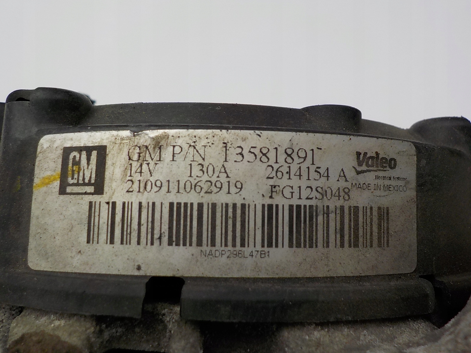 OPEL MERIVA B 1.4 TB ORG ALTERNATOR 13581891
