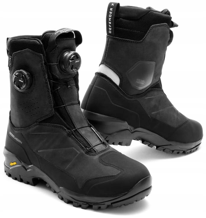 Rebelhorn Defender-x Čierne Motocyklové Topánky Na Turistiku, Čierne Adventure