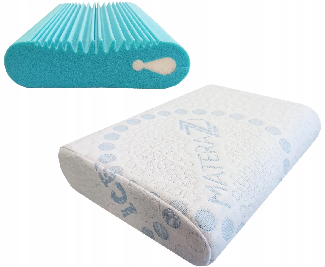 Poduszka ortopedyczna profilowana do spania pianka memory 50 x 40 cm