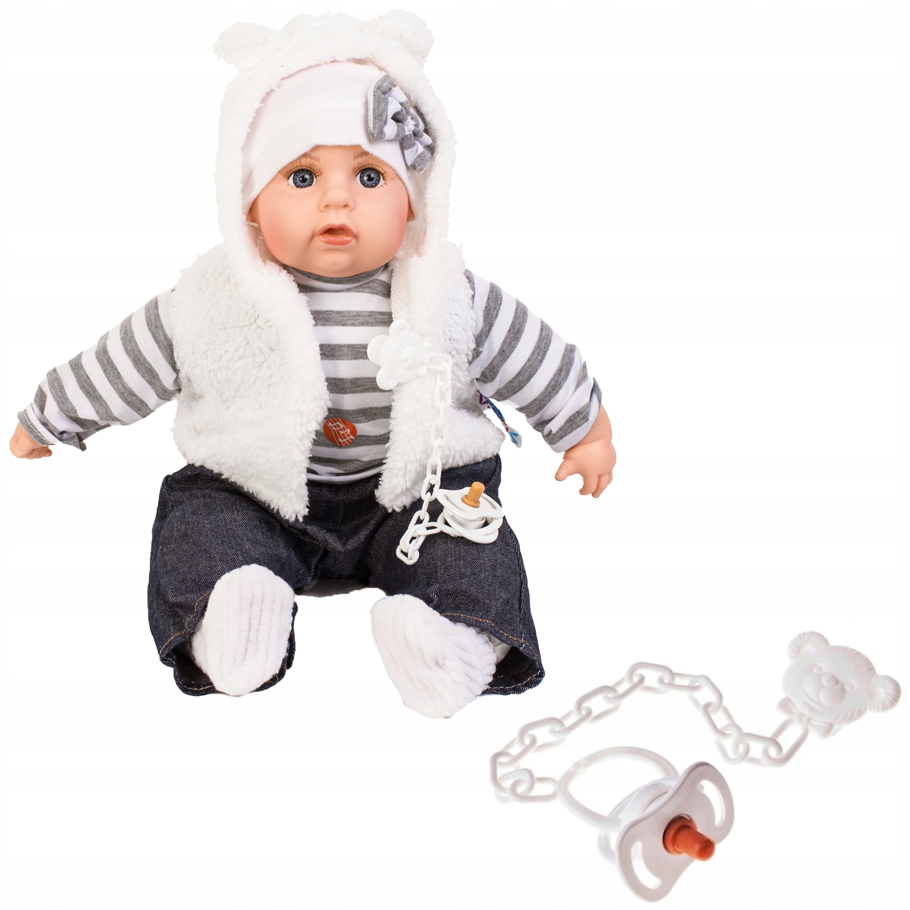 INTERAKTYWNA LALKA SŁODKI BOBAS DORIS 45cm w zestawie ze smoczkiem EAN (GTIN) 1024934170492