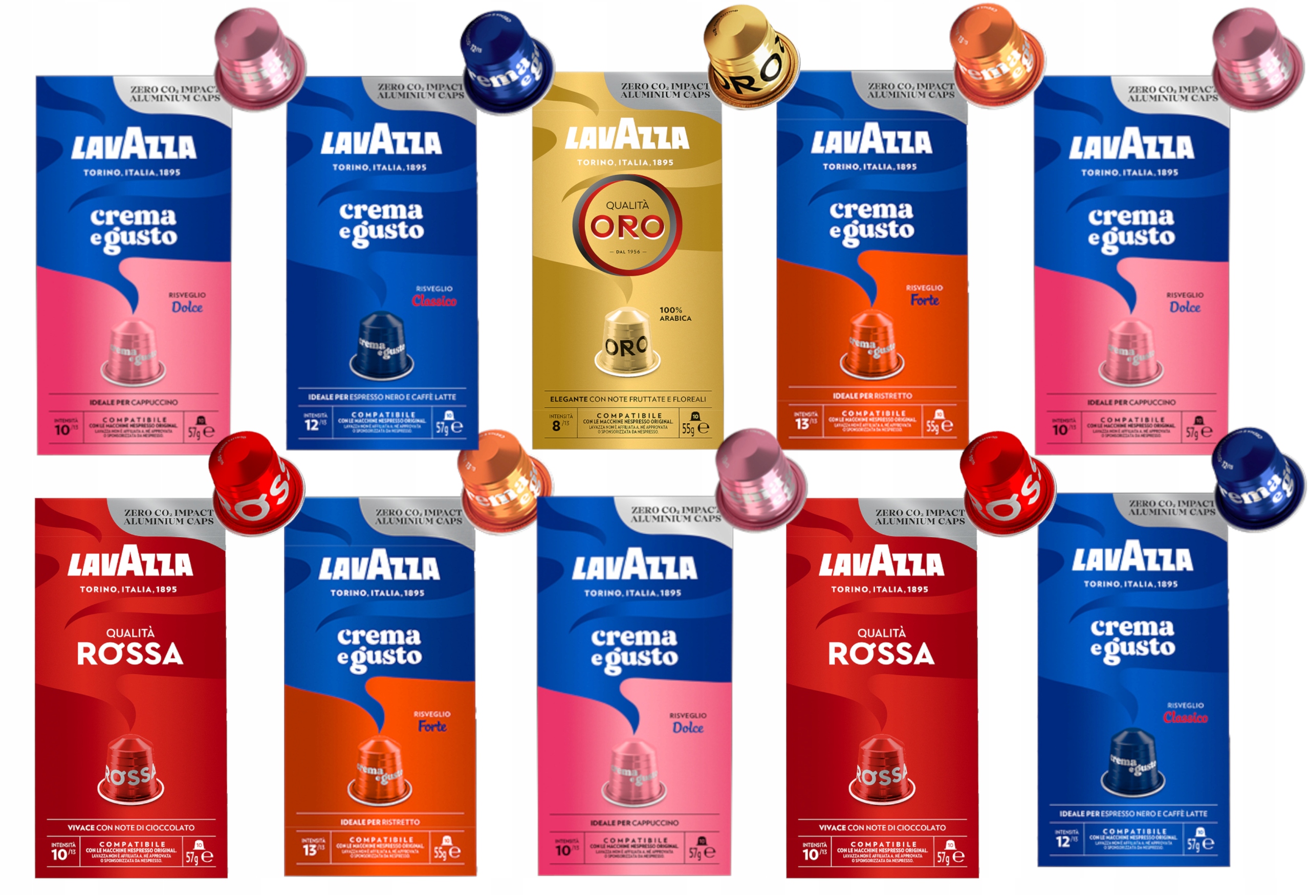 Levně Kávové kapsle pro kávovary Nespresso značky Lavazza Espresso Mix Top 100