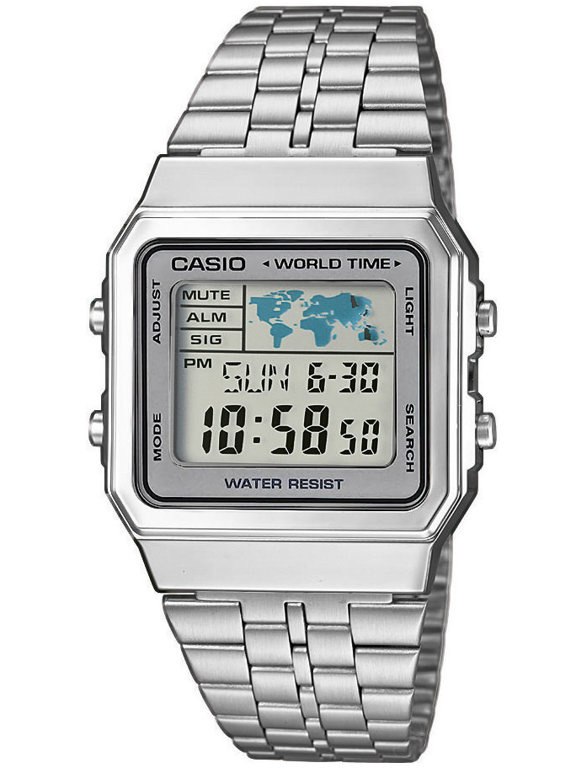 Pánské Hodinky Casio Klasické Stříbrné Vintage A500WA-7 (zd158b) Box