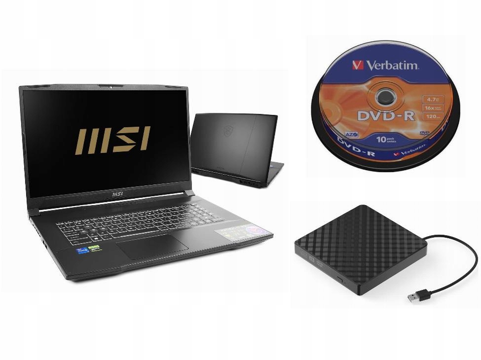 Laptop Msi Intel Core i5 Zewnętrzny Napęd DVD 10 Płyt DVD!