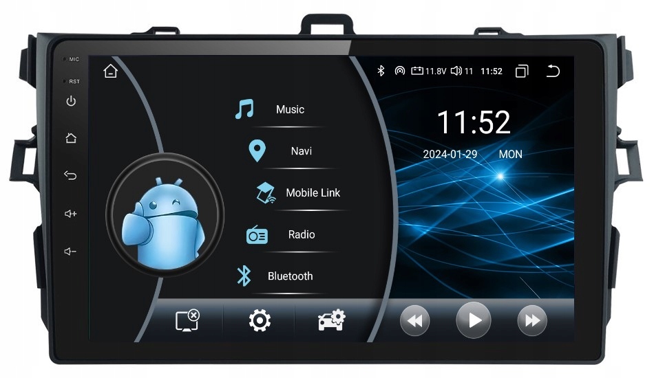 2DIN Android Rádio Navigácia Toyota Corolla E15 2/32 Gb Dsp Carplay Lte