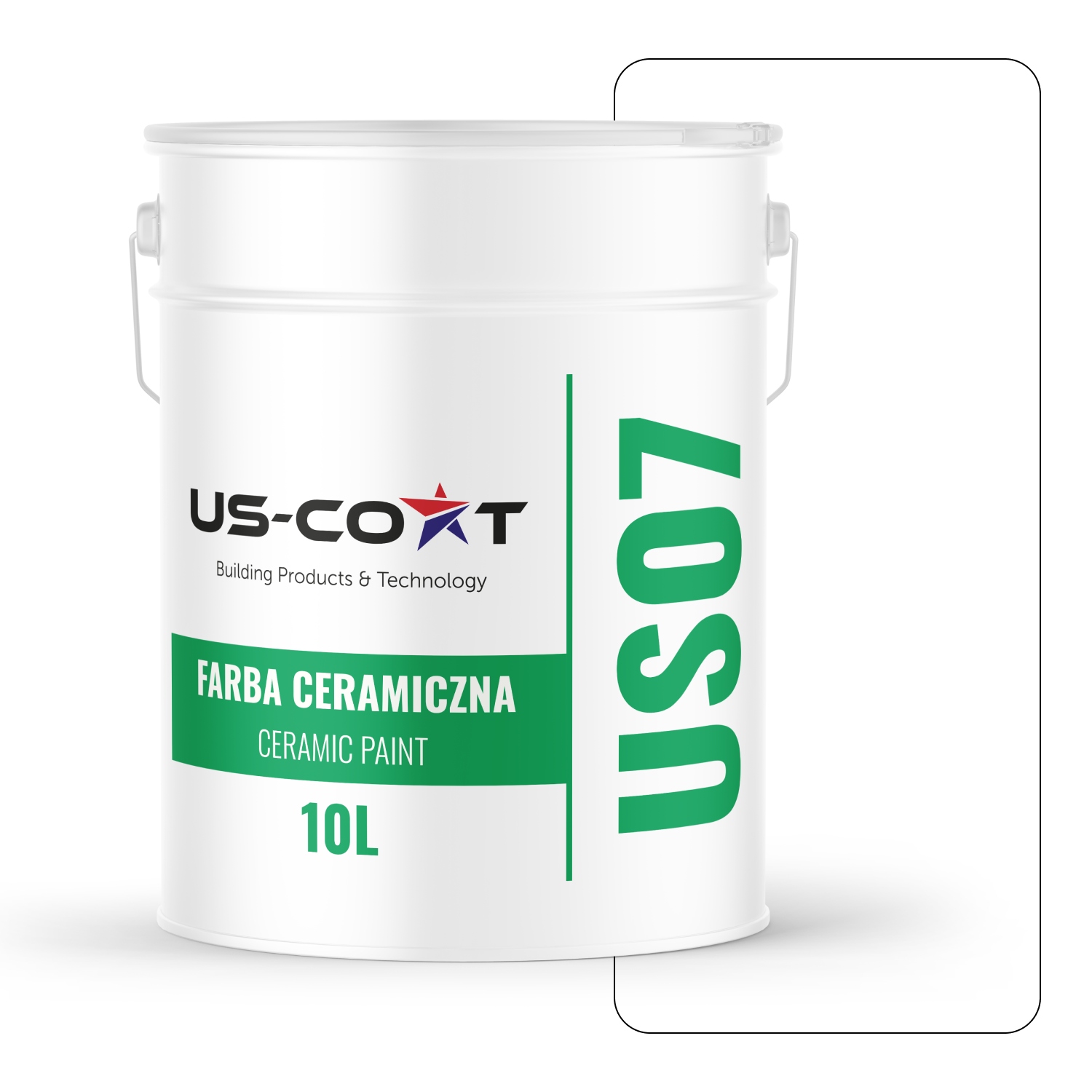 Keramická Farba Snežná Biela Biela Hlboká Matná 10L Poľský Výrobca