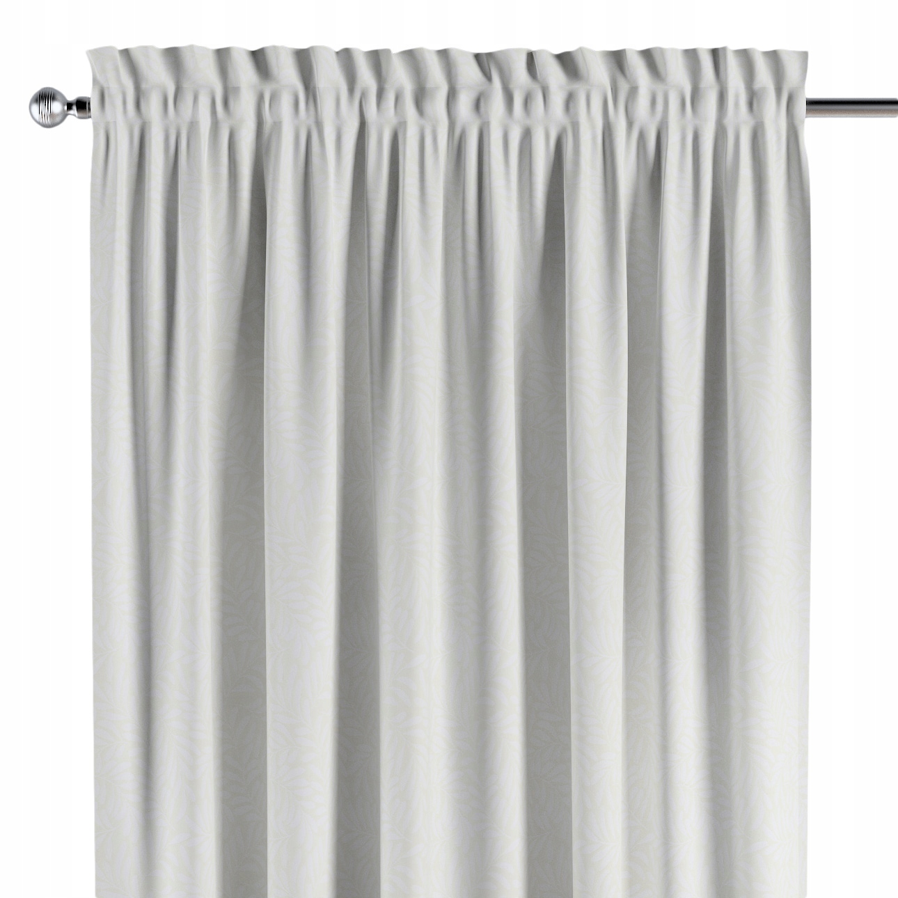 Záves na kanáli s ofinou 1 ks 130x260 cm biely