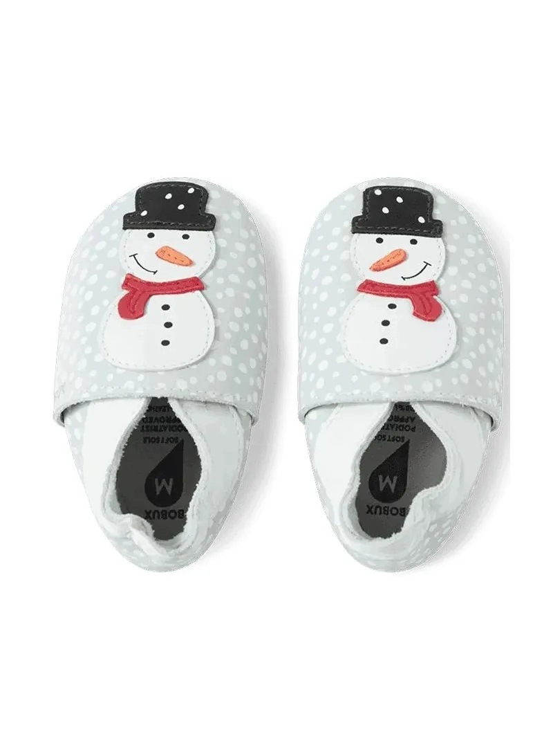 Skórzane Kapcie Bałwanek Bobux Soft Sole Dottie White M