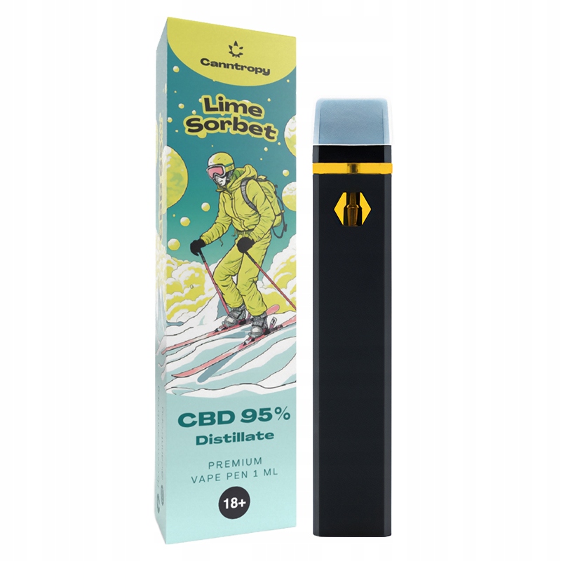 canntropy vape Canntropy CBD Vape Pen Lime Sorbet, CBD 95 %, 1 ml • Opinie