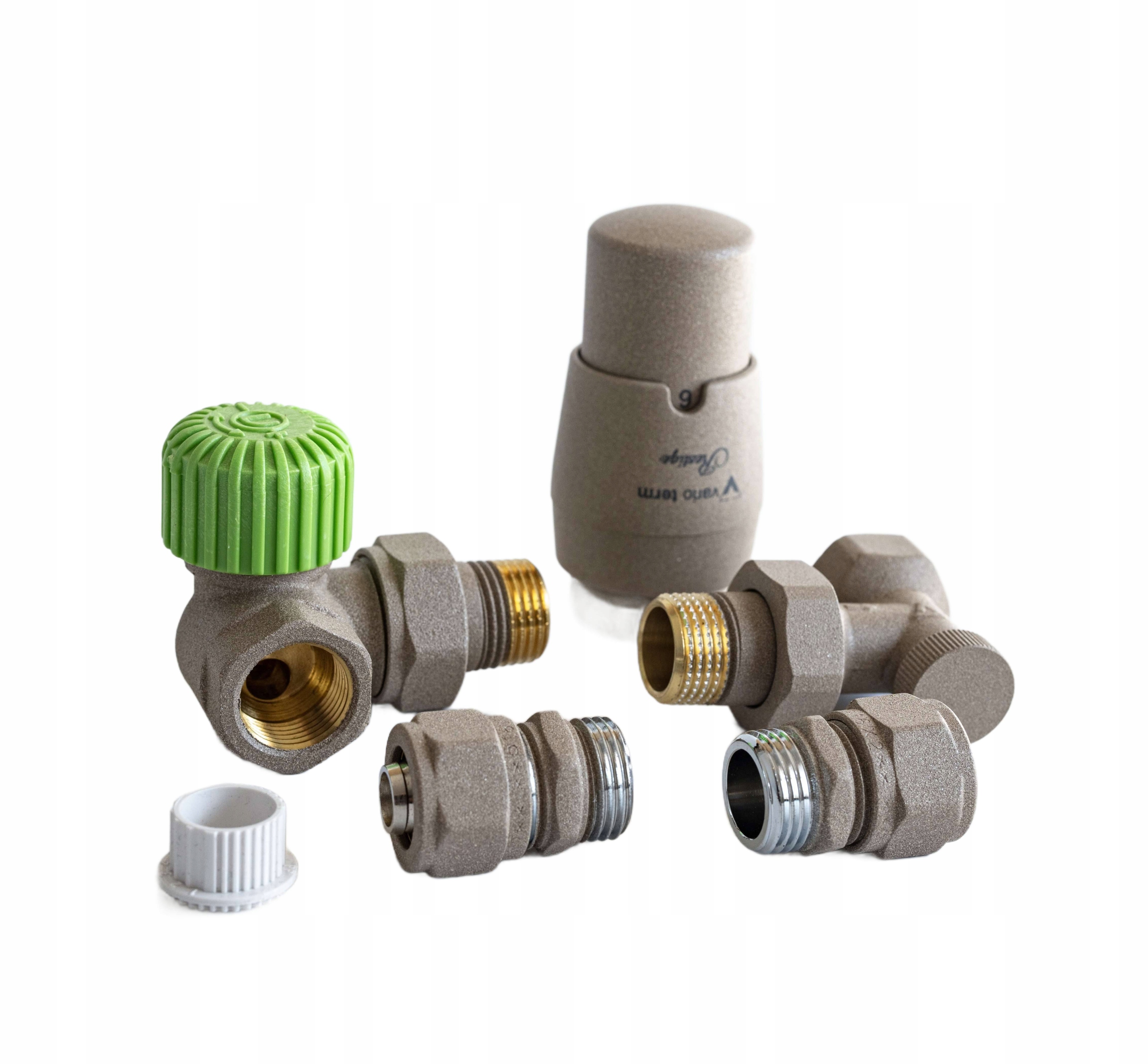 Uhlovo Axiálny Termostatický Ventil Vario Term Béžový