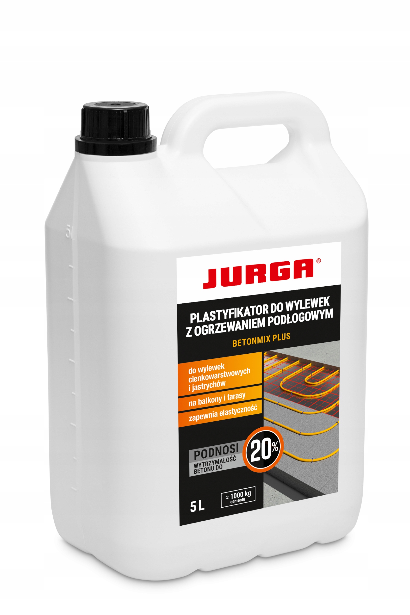 Plastyfikator DO OGRZEWANIA PODŁOGOWEGO BETONU wylewki posadzki JURGA 5 L Kod producenta 5902802191267
