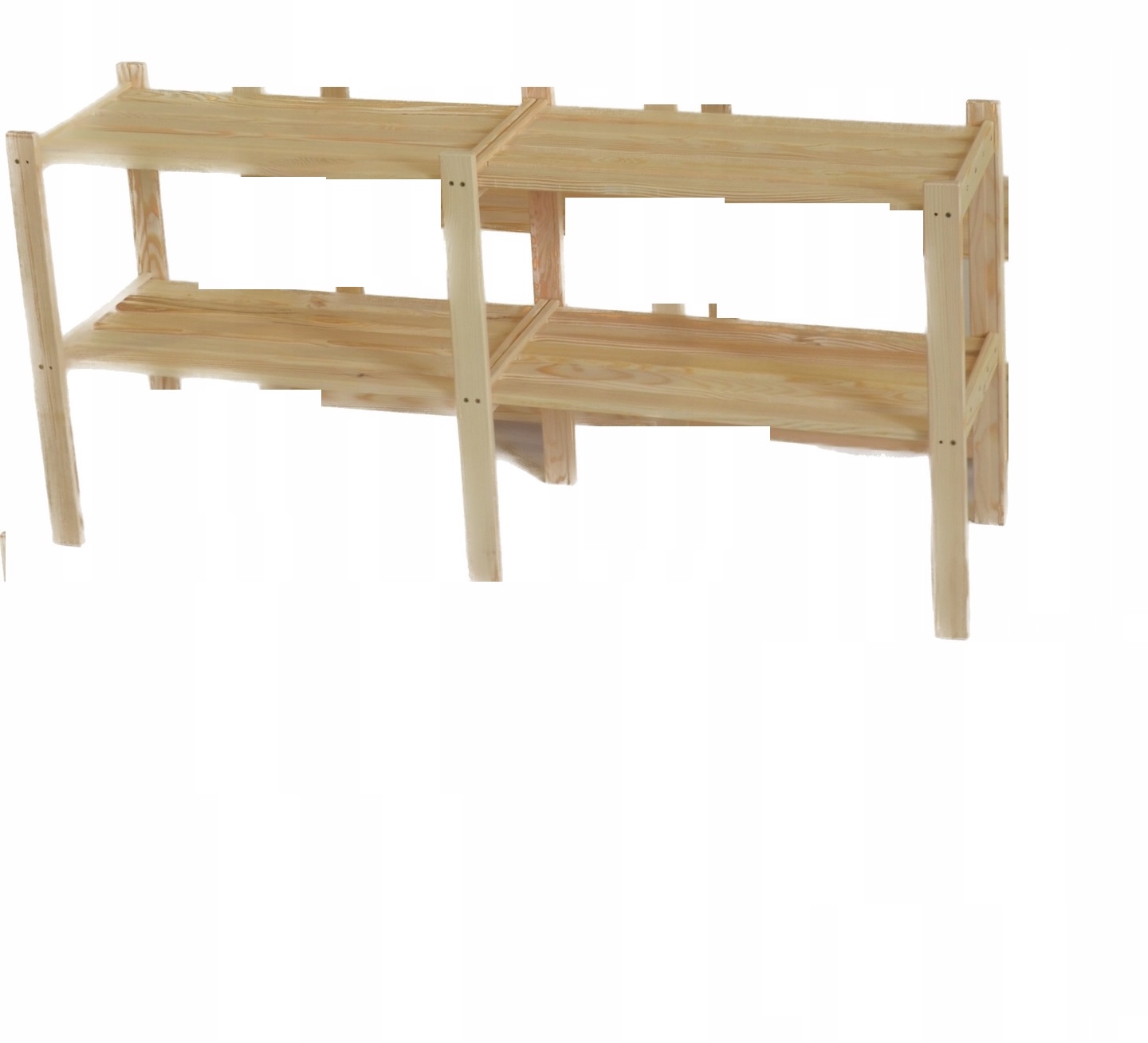 Dřevěný Regál Do Spíže Sklepní Garáže Kanceláře 59x125,6x32,9 2 Police Eko