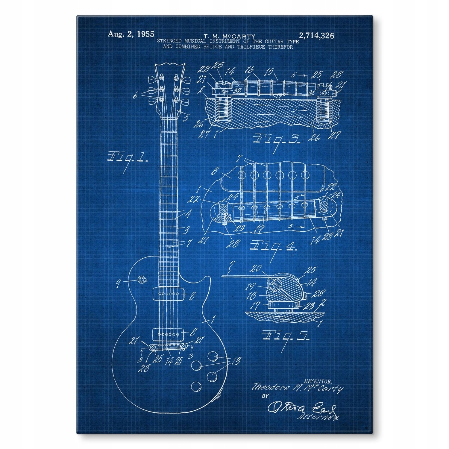 Kovový plakát Guitar Gibson Tech Szyld Plech 42 x 59,4 cm Dárek