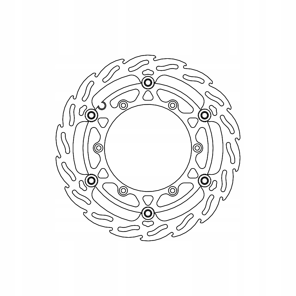 Moto-master Propagácia Plávajúci Kotúč Predný 270MM Flame (hliníkový Stred)