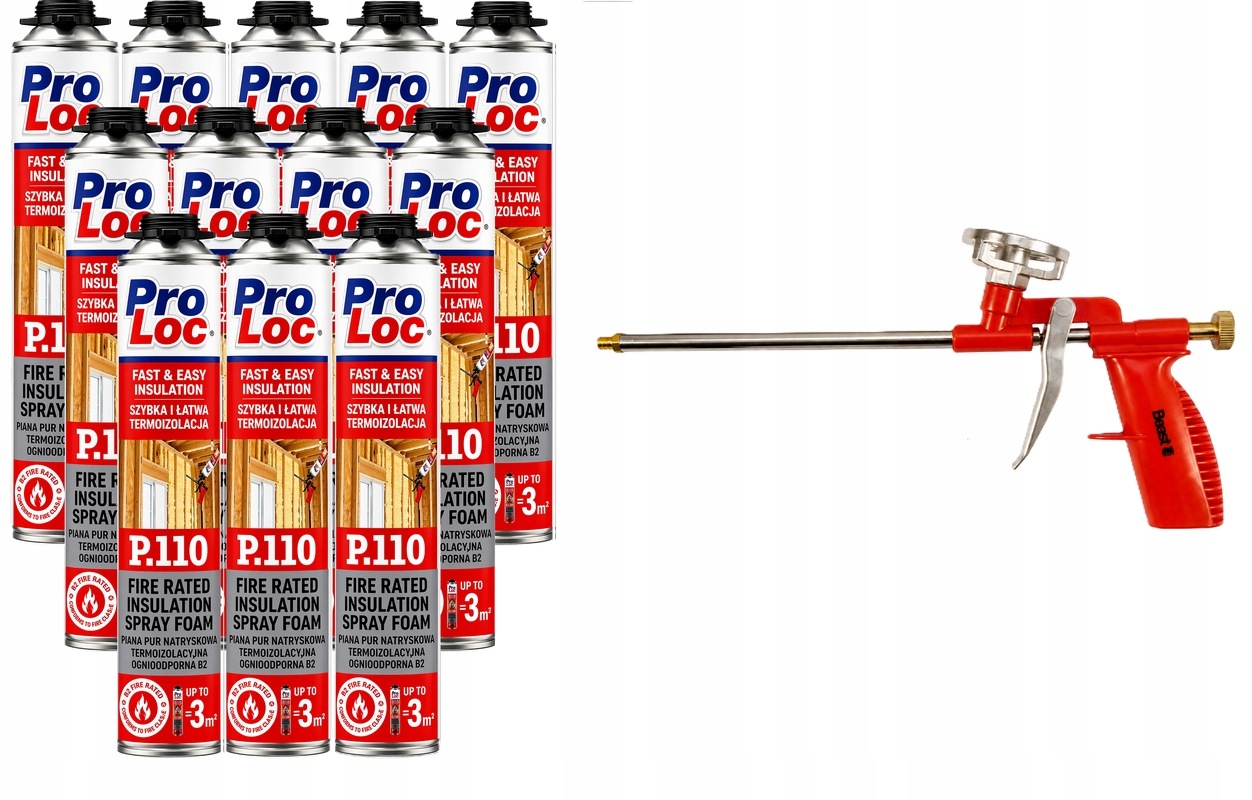 Pěna Pur stříkací, Termoizolační, ohnivzdorná ProLoc P110