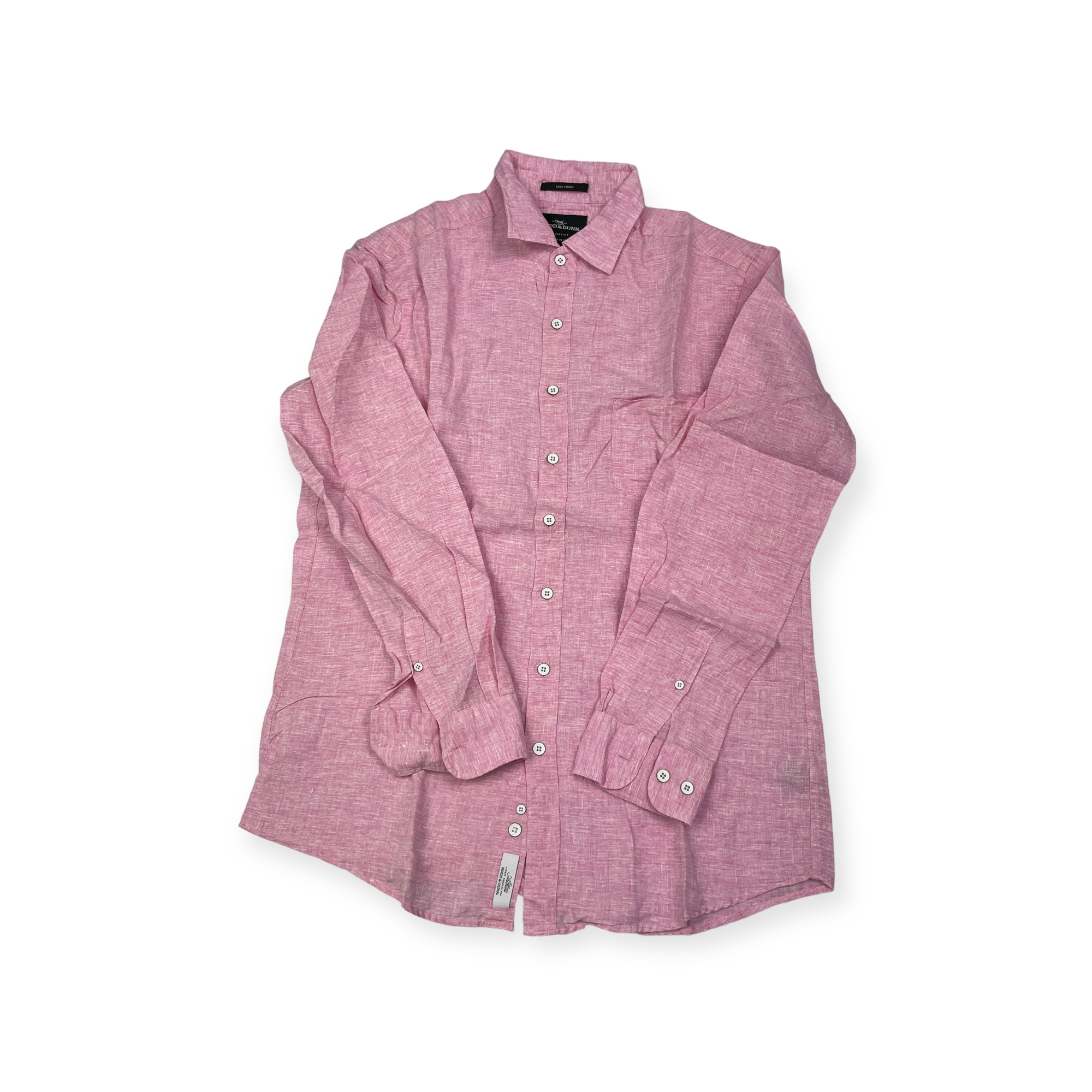 Elegantní lněná růžová pánská košile Rodd&Gunn L