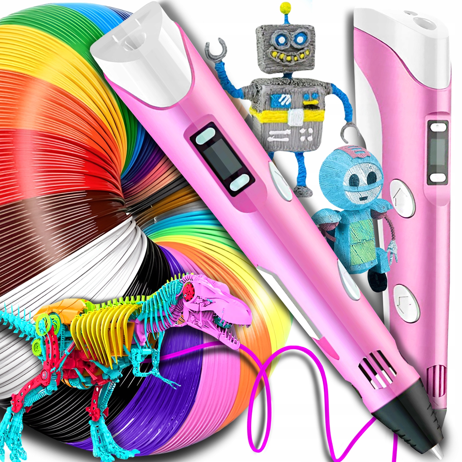 DŁUGOPIS DRUKARKA 3D PEN ZESTAW +WKŁADY 160 METRÓW